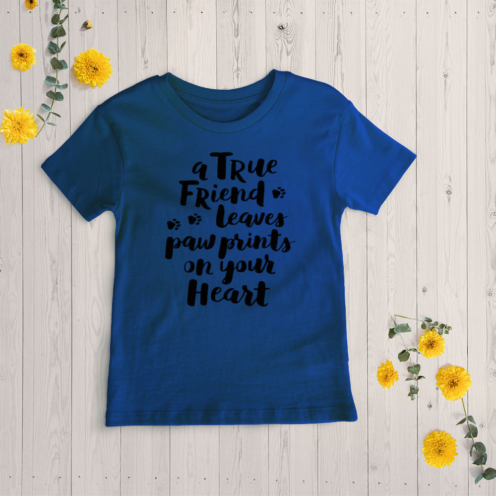 A True Friend Leaves Paw Prints On Your Heart Unisex T-Shirt at $22.95 found at Personalizedpetlovergifts