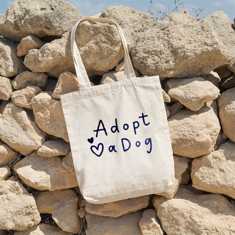 Adopt A Dog With Galaxy Font Totes at $22.95 found at Personalizedpetlovergifts