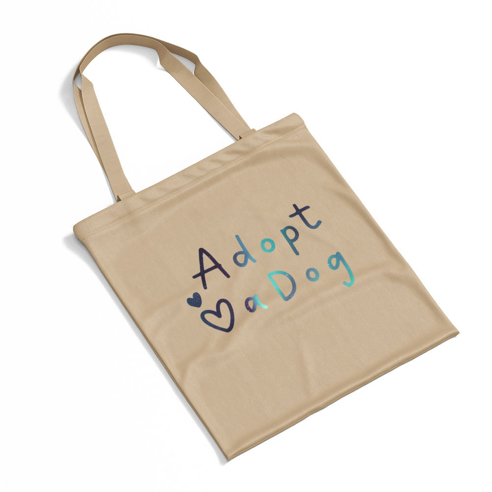 Adopt A Dog With Green Galaxy Font Totes at $22.95 found at Personalizedpetlovergifts