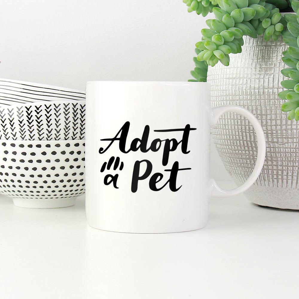 Adopt A Pet Mugs at $13.95 found at Personalizedpetlovergifts