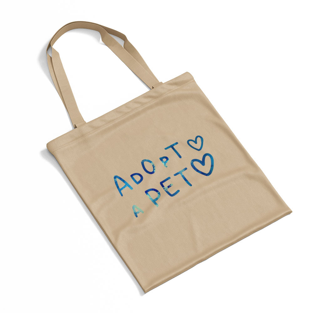 Adopt A Pet With Galaxy Font Totes at $22.95 found at Personalizedpetlovergifts