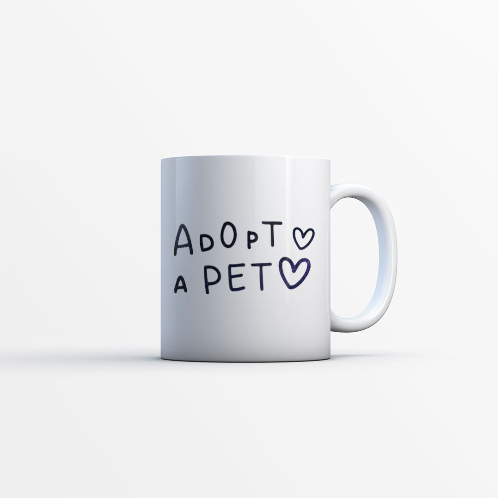 Adopt A Pet with Green Galaxy font Mugs at $13.95 found at Personalizedpetlovergifts