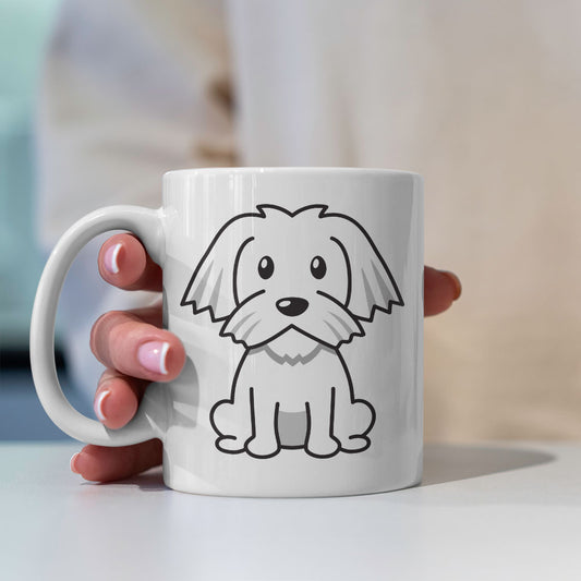 Adorable White Fuzzy Puppy Coffee Mug at $13.95 found at Personalizedpetlovergifts