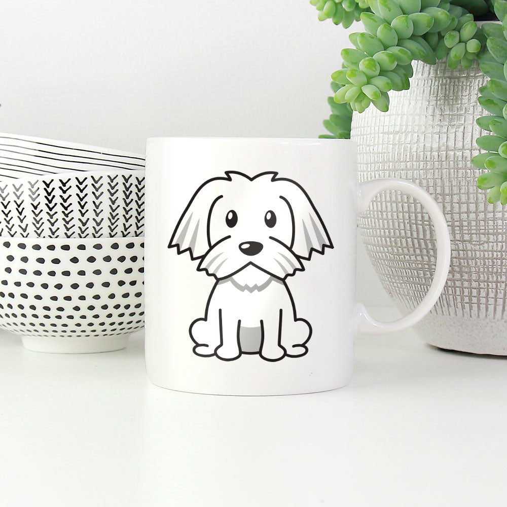 Adorable White Fuzzy Puppy Coffee Mug at $13.95 found at Personalizedpetlovergifts