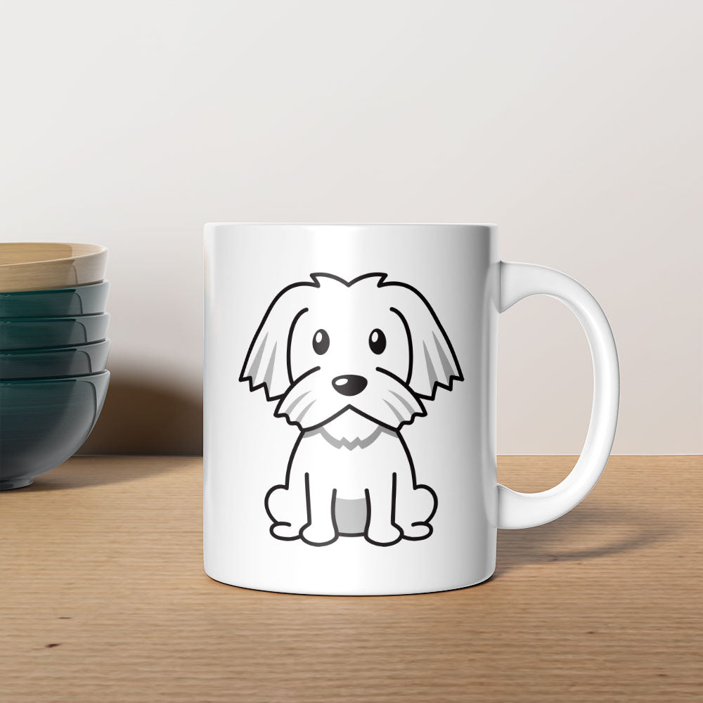 Adorable White Fuzzy Puppy Coffee Mug at $13.95 found at Personalizedpetlovergifts