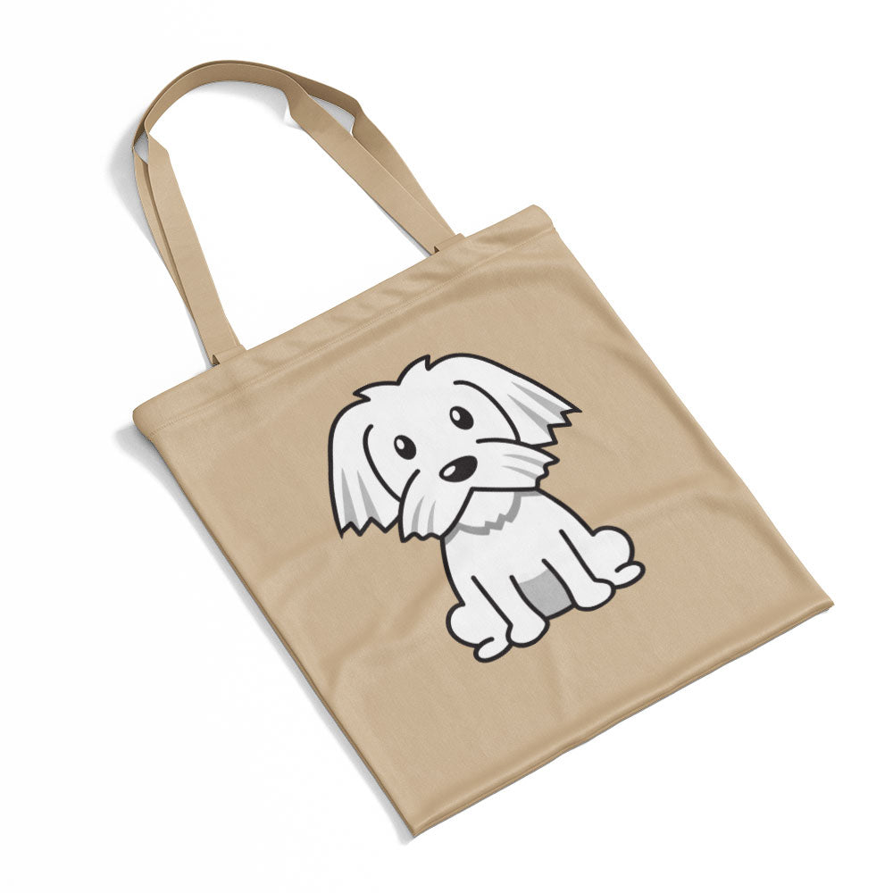 Adorable White Fuzzy Puppy Totes at $22.95 found at Personalizedpetlovergifts