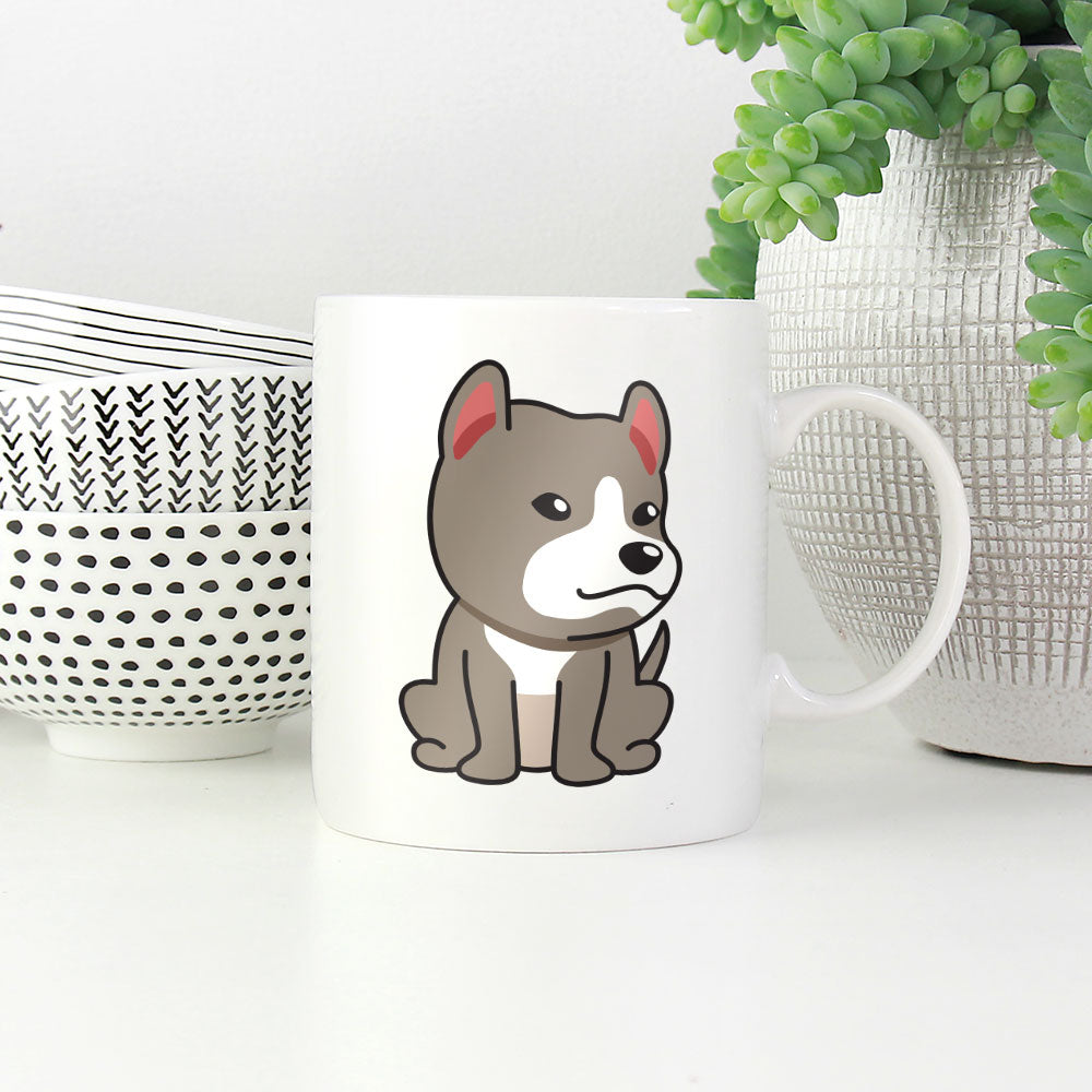 Alert Pitbull Sitting Coffee Mug at $13.95 found at Personalizedpetlovergifts