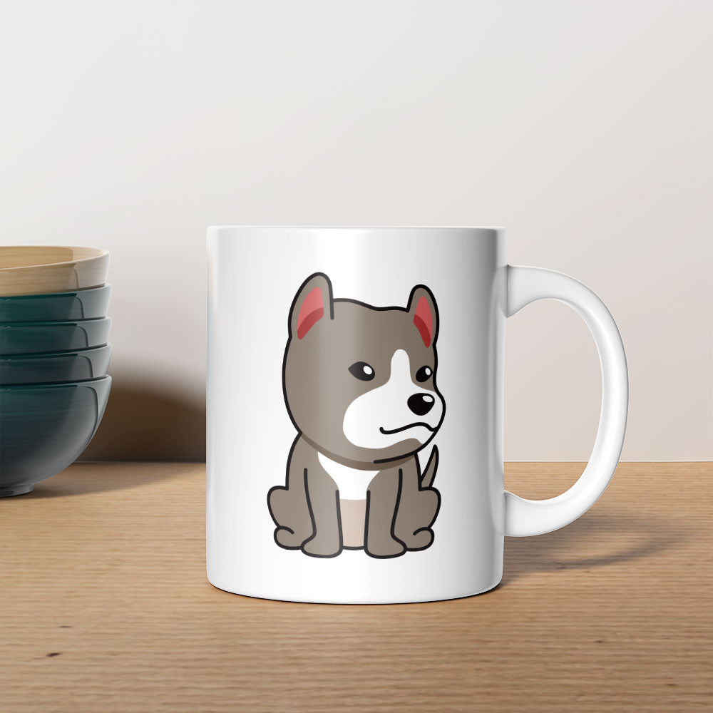 Alert Pitbull Sitting Coffee Mug at $13.95 found at Personalizedpetlovergifts