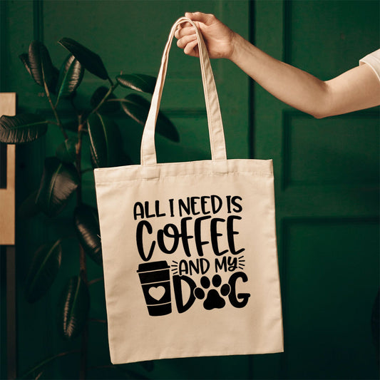 All I Need Is Coffee And My Dog Totes at $22.95 found at Personalizedpetlovergifts