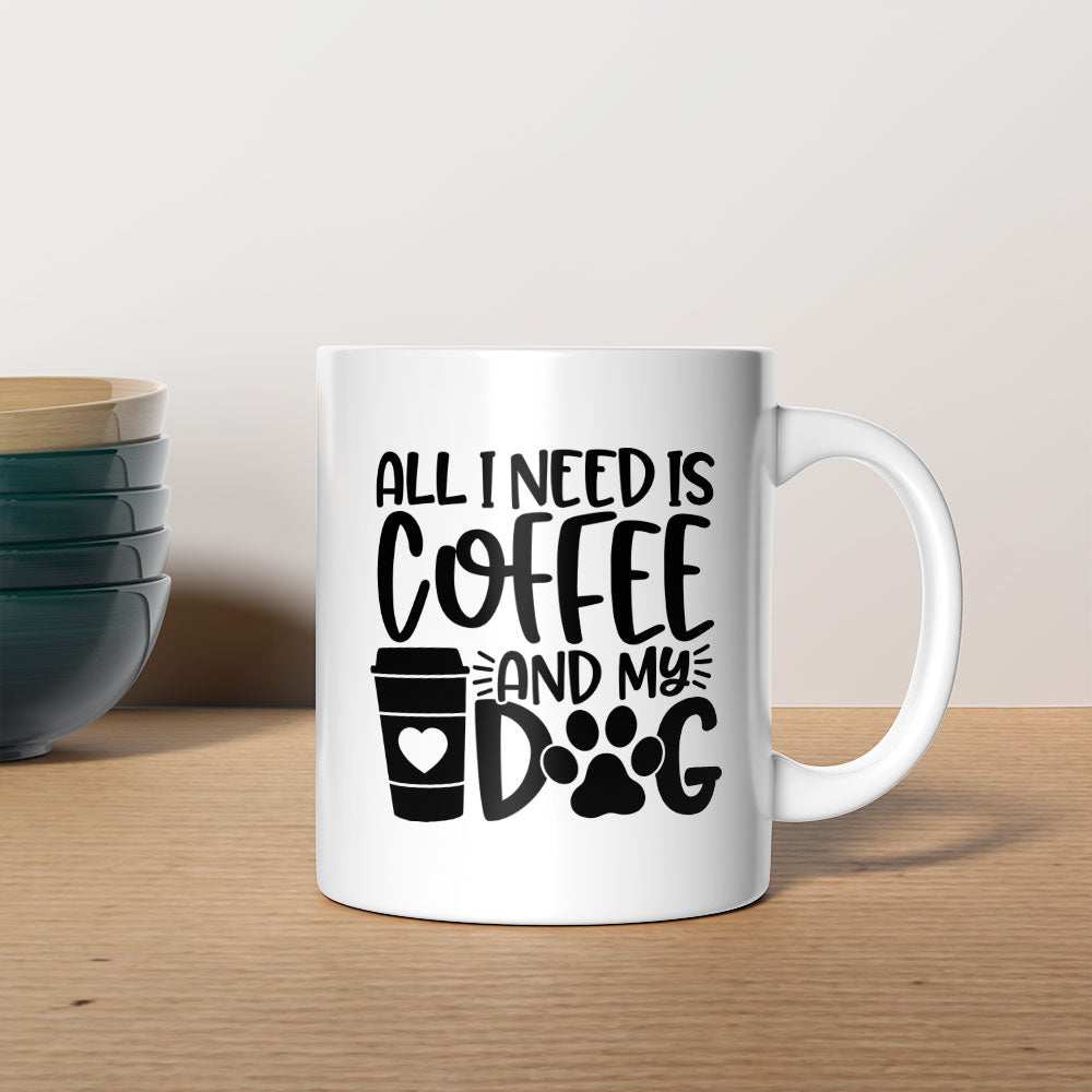 All I Need Is Coffee And My Dog Mugs at $13.95 found at Personalizedpetlovergifts