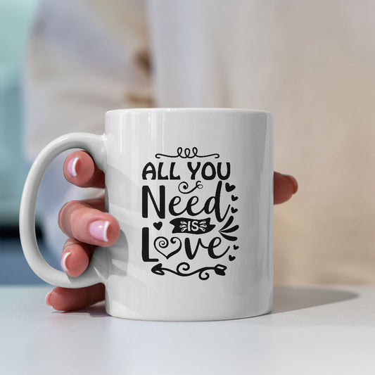 All You Need Is Love And a Cat With Hearts Coffee Mug at $13.95 found at Personalizedpetlovergifts