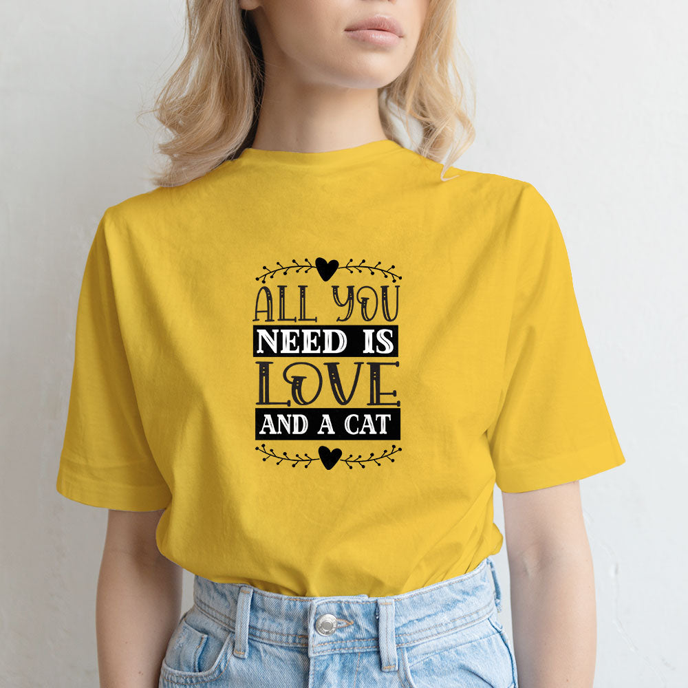 All You Need Is Love And a Cat With Stars Unisex T-Shirt at $22.95 found at Personalizedpetlovergifts