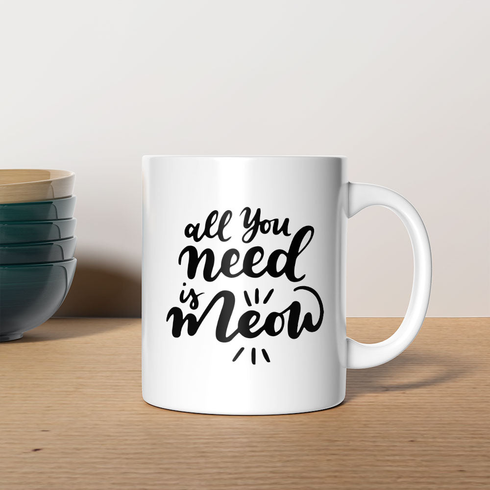 All You Need Is Meow With Paws Coffee Mug at $13.95 found at Personalizedpetlovergifts