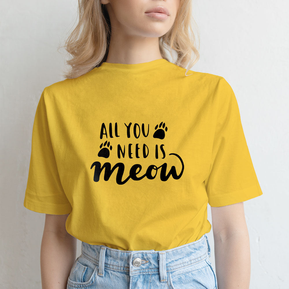 All You Need Is Meow Unisex T-Shirt at $22.95 found at Personalizedpetlovergifts