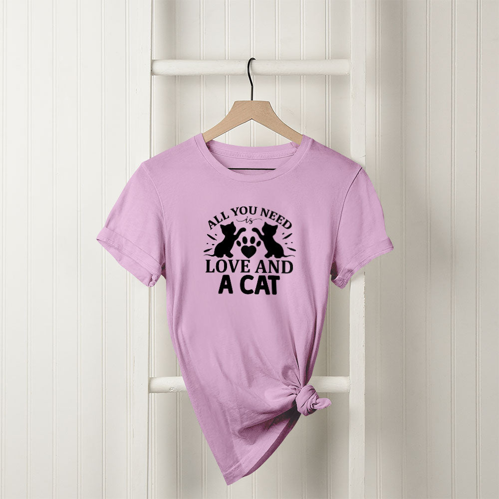 All You Need Love And A Cat Unisex T-Shirt at $22.95 found at Personalizedpetlovergifts