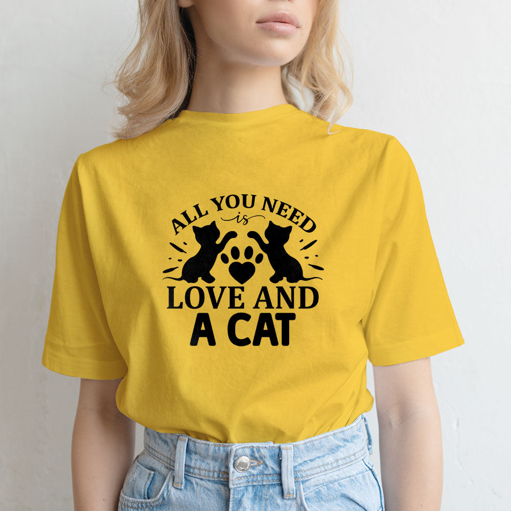 All You Need Love And A Cat Unisex T-Shirt at $22.95 found at Personalizedpetlovergifts