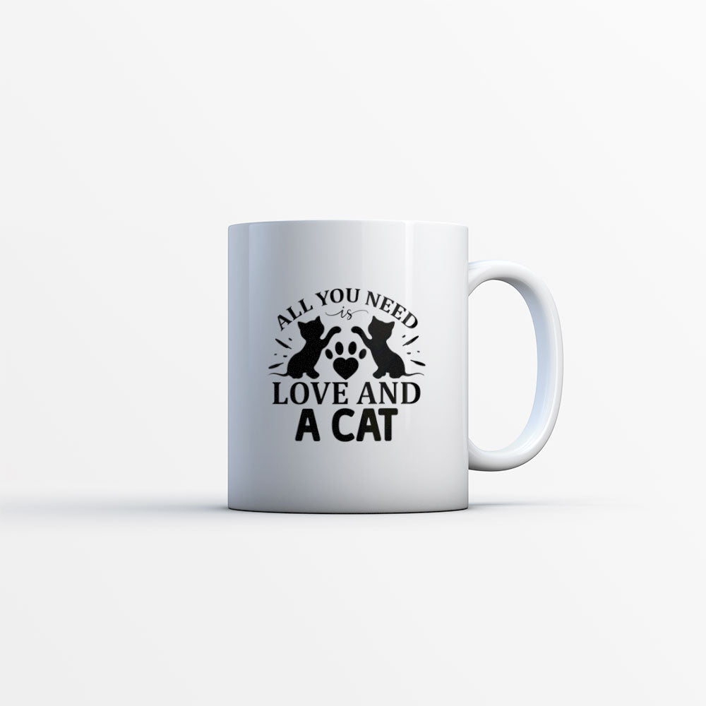 All You Need Love And A Cat Coffee Mug at $13.95 found at Personalizedpetlovergifts