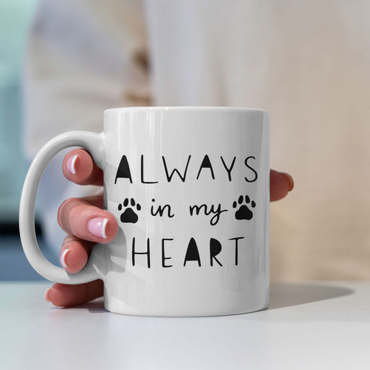 Always In My Heart Coffee Mug at $13.95 found at Personalizedpetlovergifts