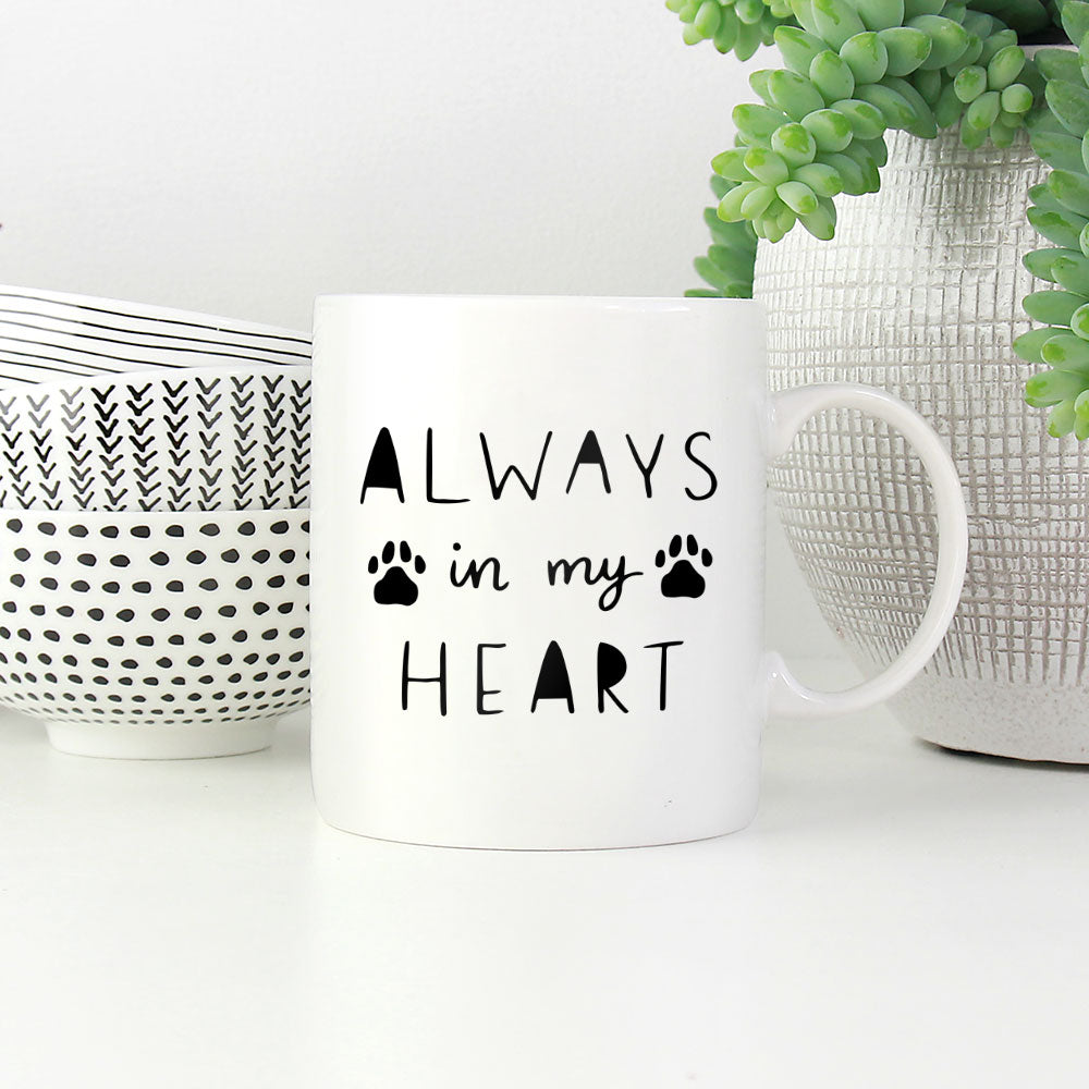 Always In My Heart Coffee Mug at $13.95 found at Personalizedpetlovergifts