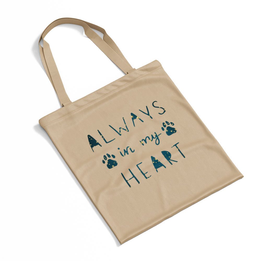 Always In My Heart In Star Pattern Tote at $22.95 found at Personalizedpetlovergifts