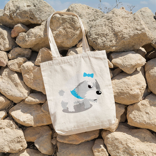 Angry White Terrior Puppy Totes at $22.95 found at Personalizedpetlovergifts