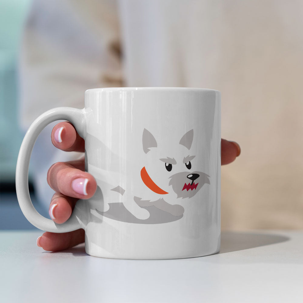 Angry White Terrior Coffee Mug at $13.95 found at Personalizedpetlovergifts