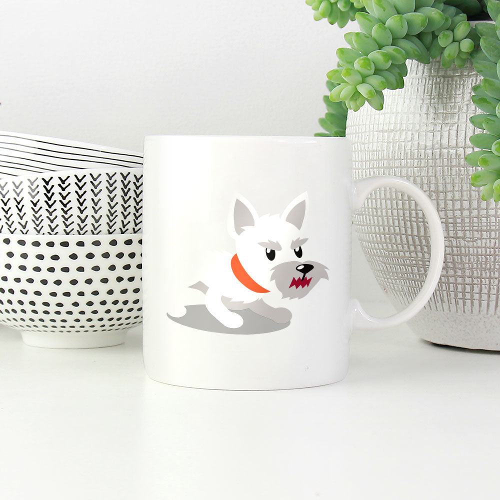 Angry White Terrior Coffee Mug at $13.95 found at Personalizedpetlovergifts