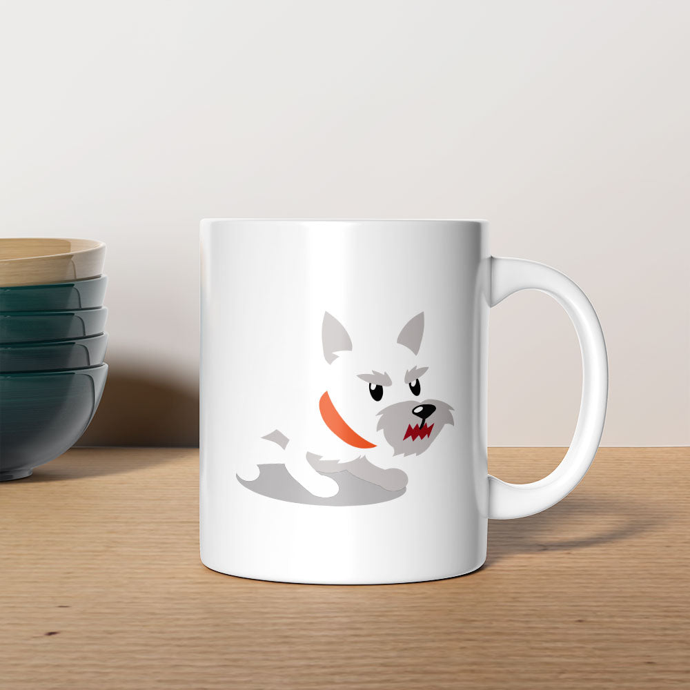 Angry White Terrior Coffee Mug at $13.95 found at Personalizedpetlovergifts