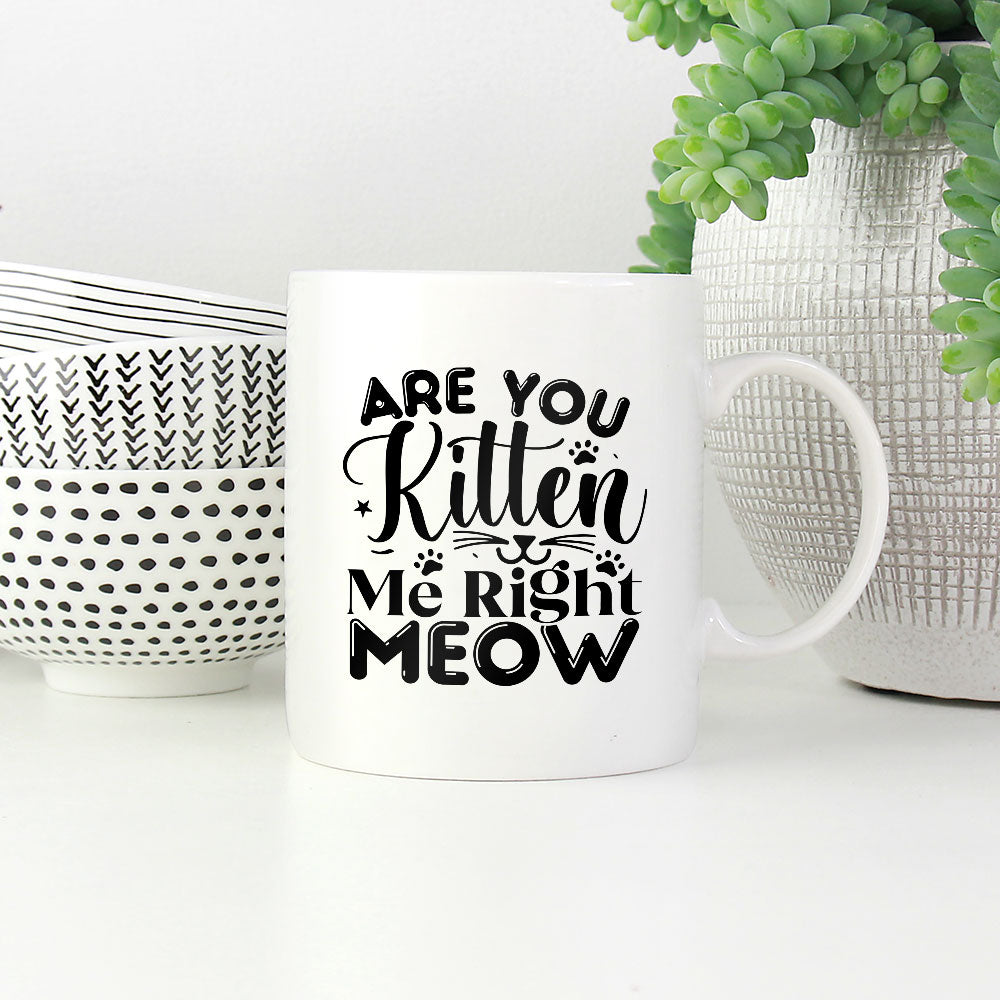 Are You Kitten Me Right Meow Coffee Mug at $13.95 found at Personalizedpetlovergifts