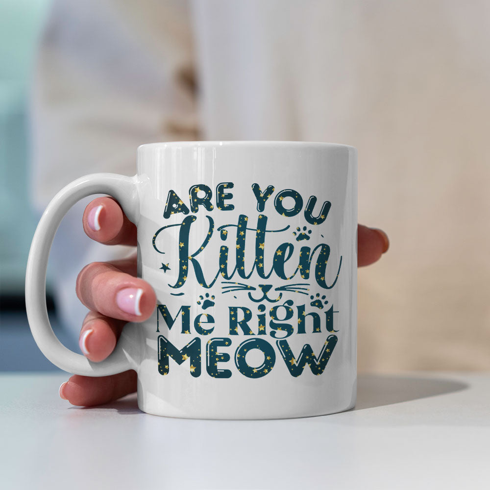 Are You Kitten Me In Star Pattern Mug at $13.95 found at Personalizedpetlovergifts