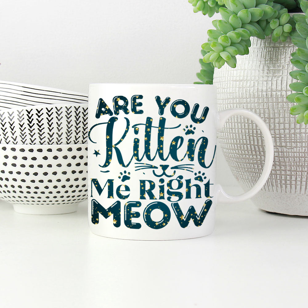 Are You Kitten Me In Star Pattern Mug at $13.95 found at Personalizedpetlovergifts