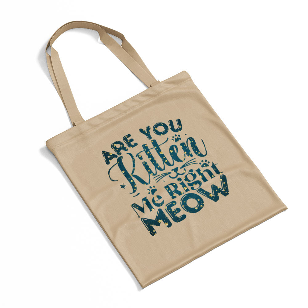 Are You Kitten Me In Star Pattern Tote at $22.95 found at Personalizedpetlovergifts