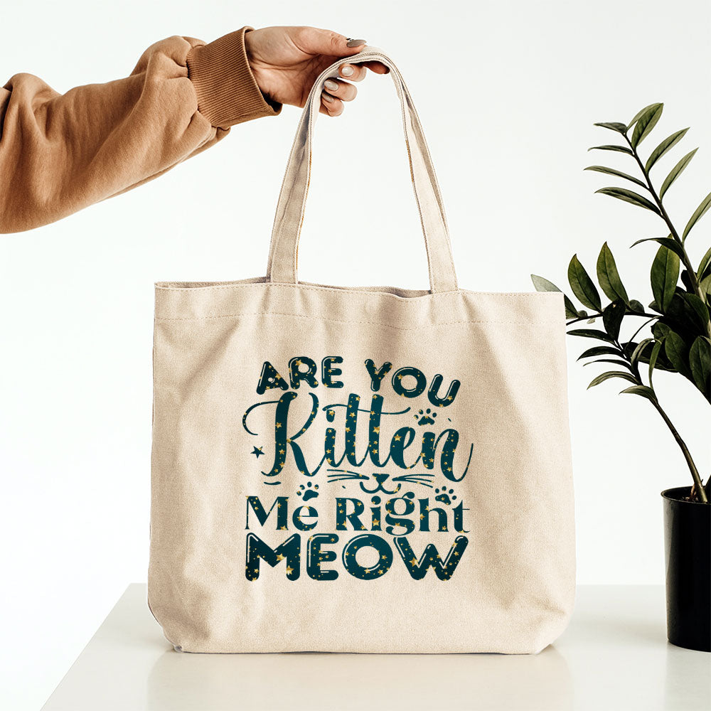 Are You Kitten Me In Star Pattern Tote at $22.95 found at Personalizedpetlovergifts