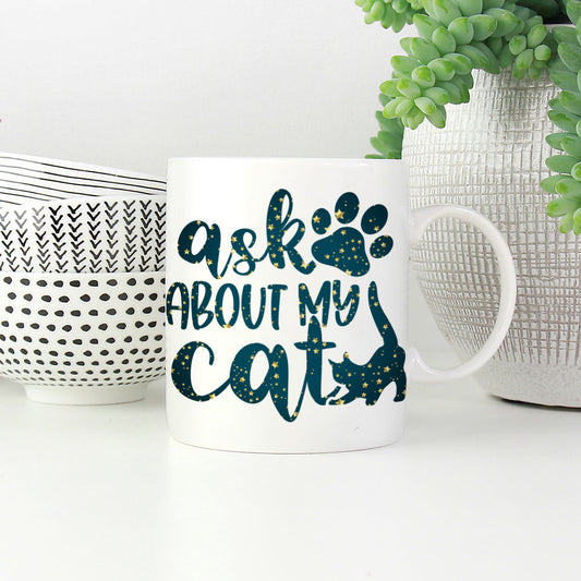 Ask Me About In Star Pattern Mug at $13.95 found at Personalizedpetlovergifts