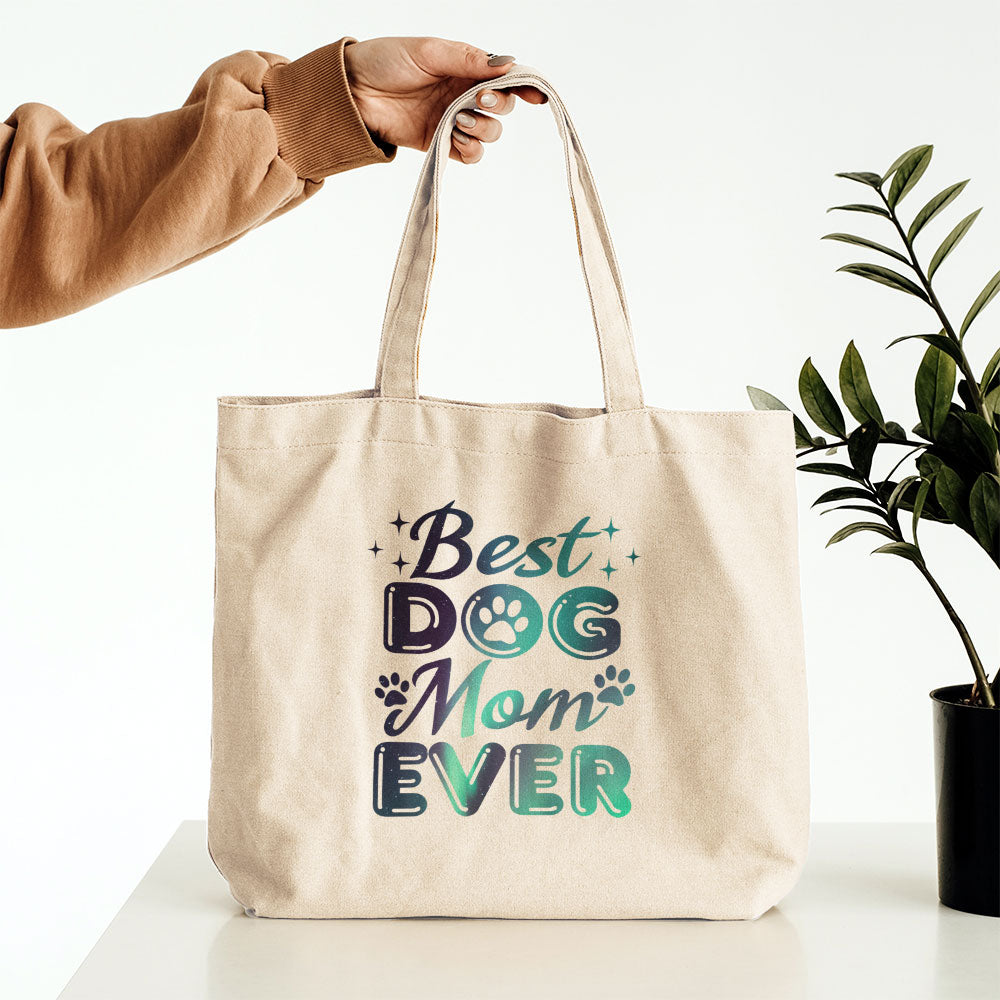 Best Dog Mom Ever With Green Galaxy Font Totes at $22.95 found at Personalizedpetlovergifts