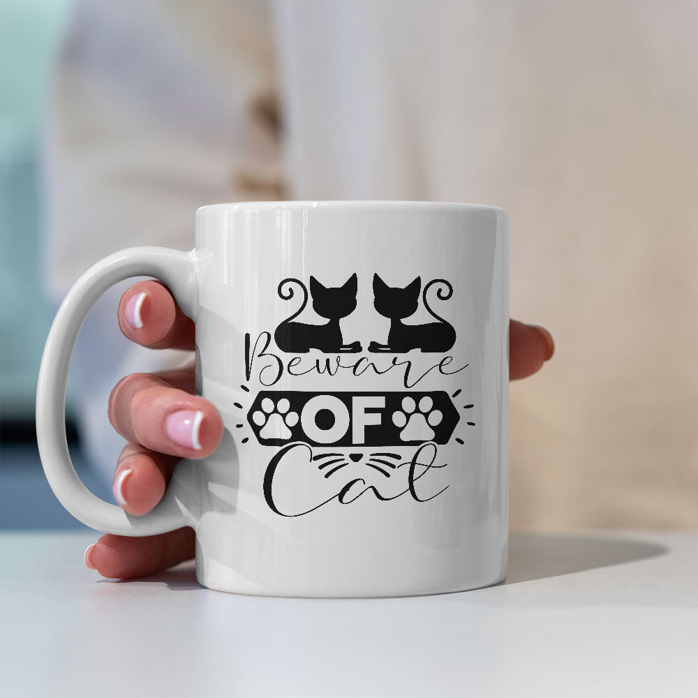 Beware Of Cat Coffee Mug at $13.95 found at Personalizedpetlovergifts