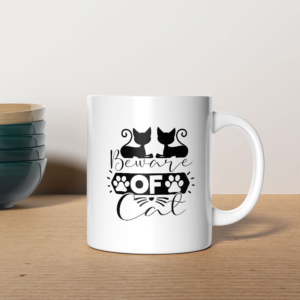 Beware Of Cat Coffee Mug at $13.95 found at Personalizedpetlovergifts