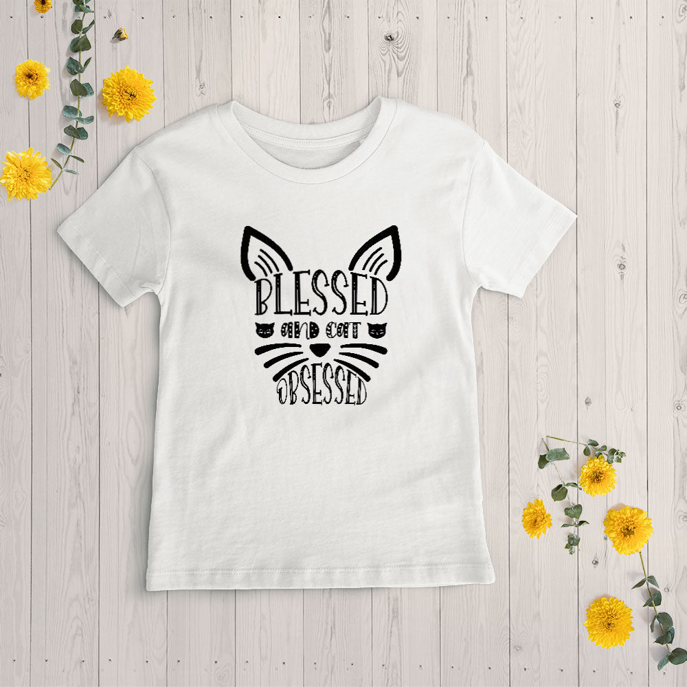 Blessed And Cat Obsessed With Paws Unisex T-Shirt at $22.95 found at Personalizedpetlovergifts