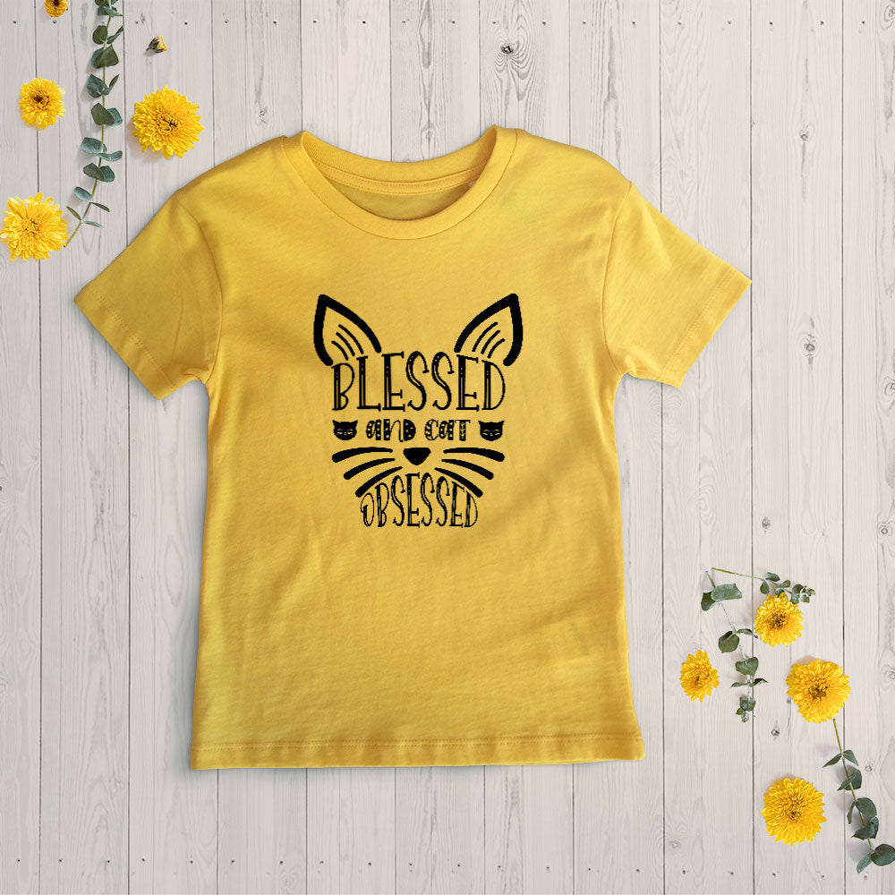 Blessed And Cat Obsessed With Paws Unisex T-Shirt at $22.95 found at Personalizedpetlovergifts