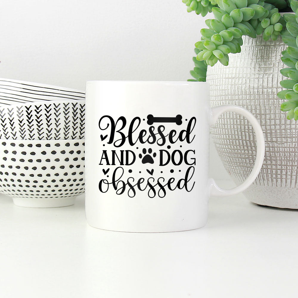 Blessed And Dog Obsessed Mugs at $13.95 found at Personalizedpetlovergifts