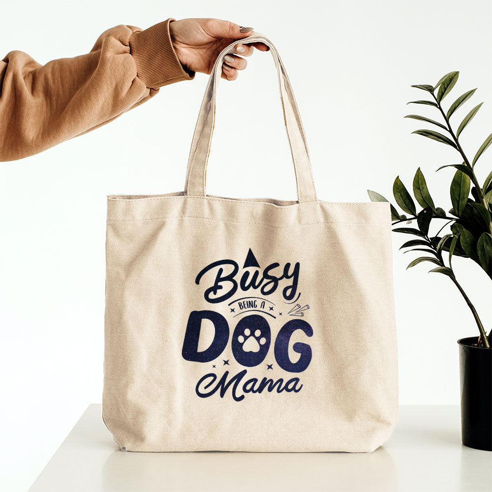 Busy Dog Mama With Galaxy Font Totes at $22.95 found at Personalizedpetlovergifts