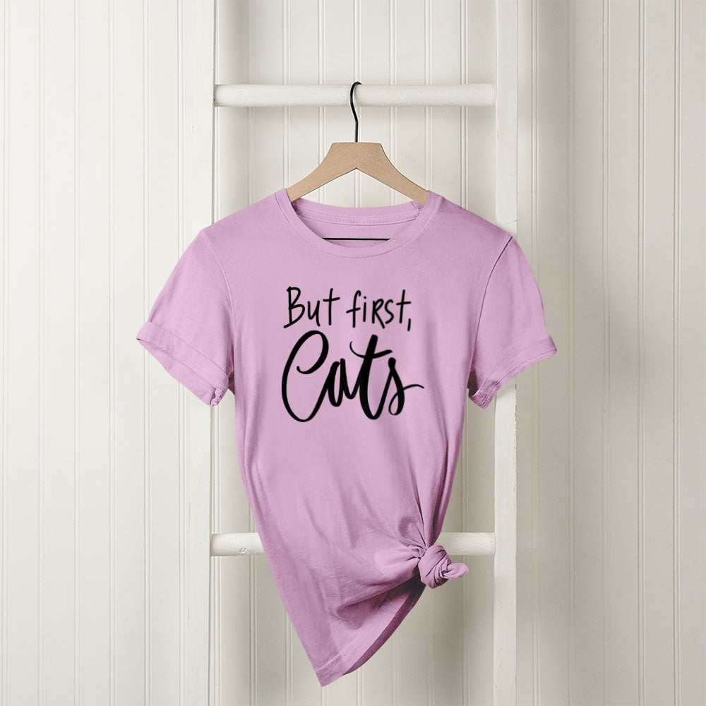 But First, Cats Unisex T-Shirt at $22.95 found at Personalizedpetlovergifts