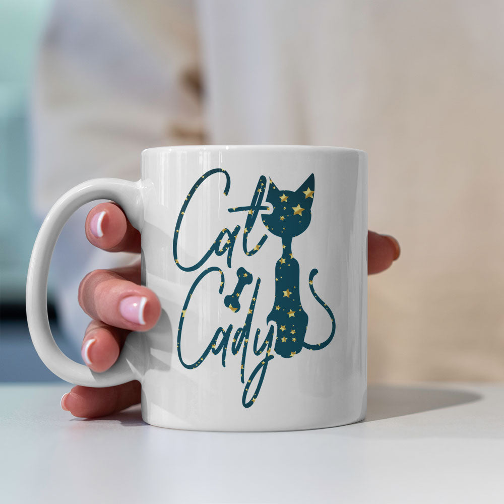 Cat Cady In Star Pattern Mug at $13.95 found at Personalizedpetlovergifts