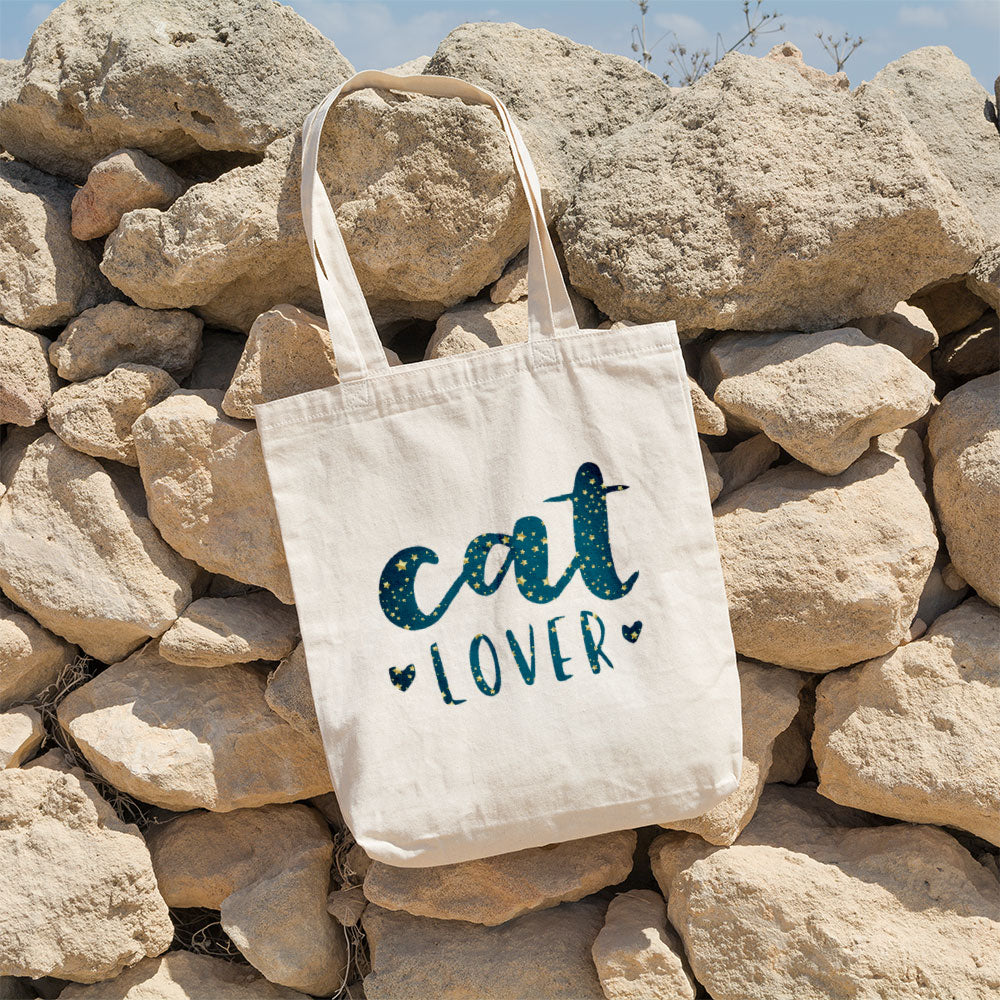 Cat Lover In Star Pattern Tote at $22.95 found at Personalizedpetlovergifts