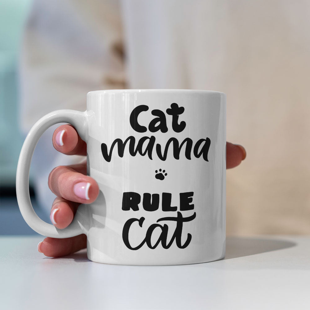 Cat Mom With Pawprints Coffee Mug at $13.95 found at Personalizedpetlovergifts