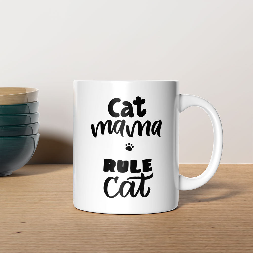 Cat Mom With Pawprints Coffee Mug at $13.95 found at Personalizedpetlovergifts