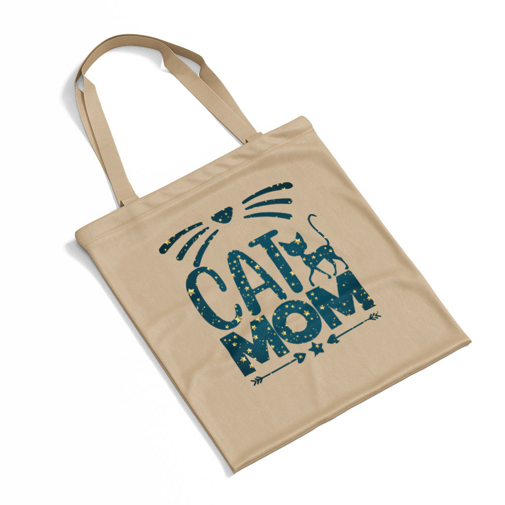 Cat Mom With Cat In Star Pattern Tote at $22.95 found at Personalizedpetlovergifts