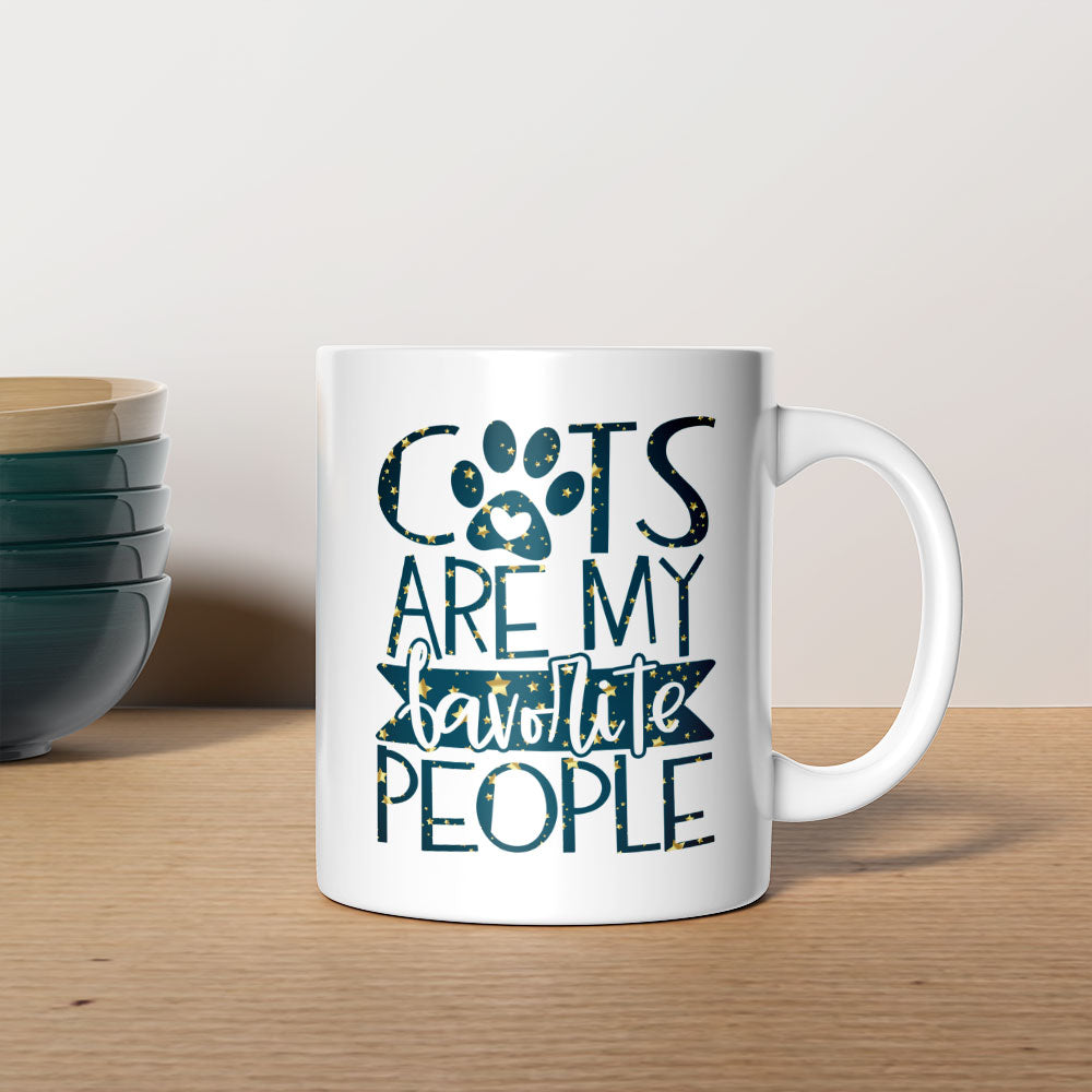 Cats Are My Favorite People In Star Pattern Mug at $13.95 found at Personalizedpetlovergifts