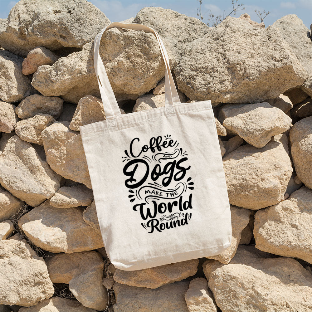 Coffee And Dogs Make The World Go Round Totes at $22.95 found at Personalizedpetlovergifts