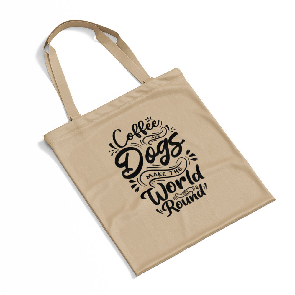 Coffee And Dogs Make The World Go Round Totes at $22.95 found at Personalizedpetlovergifts